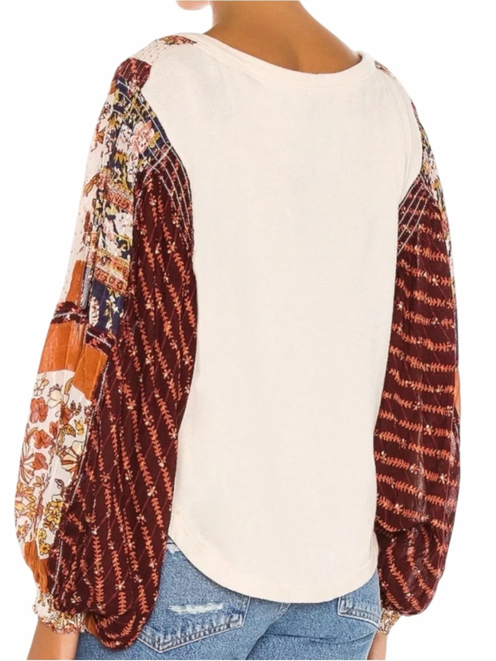 Free People Light Magic Long Sleeve Henley Tee Top Shirt size XS